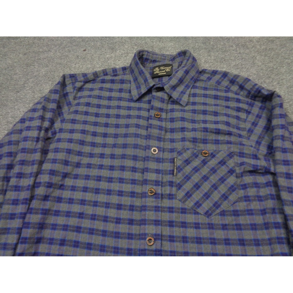 Blue Plaid Men's Casual Button Down Shirt - Picture 5 of 15